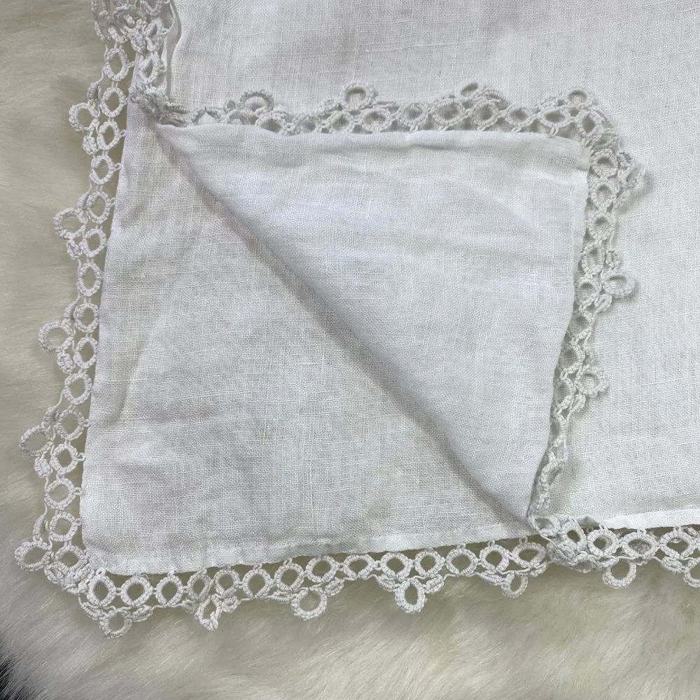Vintage Pair Crochet Trim Table Runners Various Sizes